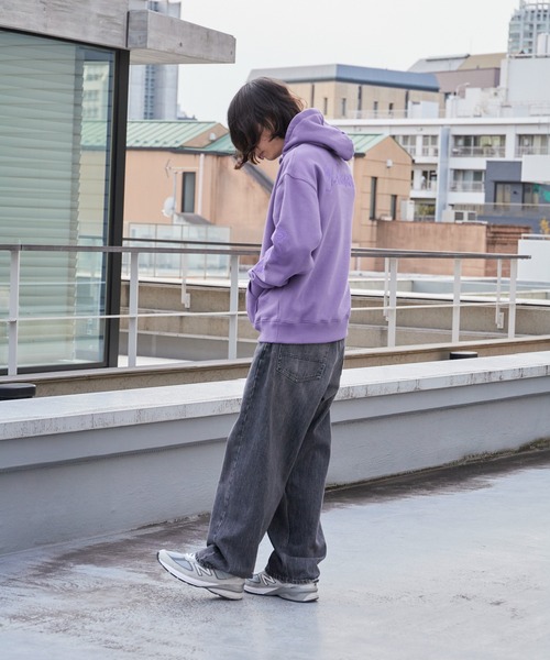 PLEASURES（プレジャー）の「PLEASURES/プレジャーズ SCRAWL HOODIE ヘビーウェイト プルオーバーパーカー 2026年春夏（パーカー・メンズ・パープル・XL/M/L）」の20枚目の写真