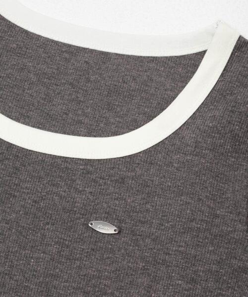 SENSE OF PLACE by URBAN RESEARCH(センスオブプレイスバイアーバンリサーチ)の「ラウンドネックリブTシャツ(Tシャツ/カットソー・レディース・チャコールグレー/ベージュ/ネイビー/ホワイト系その他・ONE)」の9枚目の写真