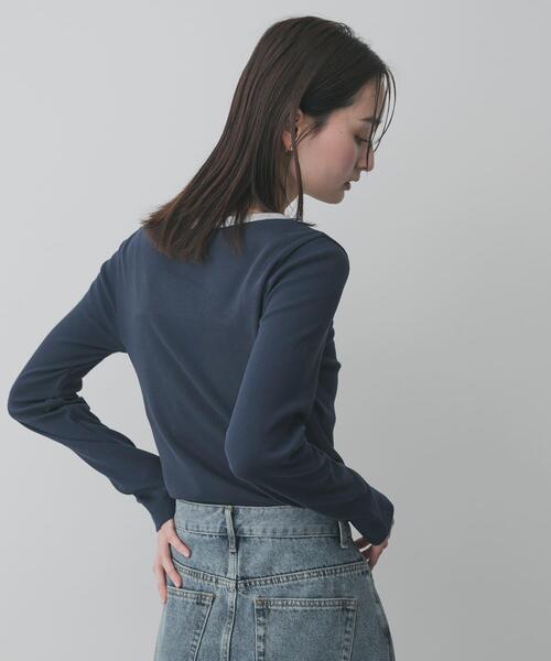 SENSE OF PLACE by URBAN RESEARCH(センスオブプレイスバイアーバンリサーチ)の「ラウンドネックリブTシャツ(Tシャツ/カットソー・レディース・チャコールグレー/ベージュ/ネイビー/ホワイト系その他・ONE)」の11枚目の写真