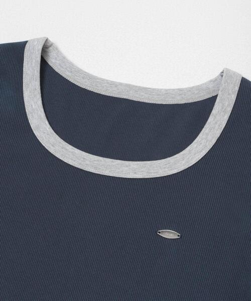 SENSE OF PLACE by URBAN RESEARCH(センスオブプレイスバイアーバンリサーチ)の「ラウンドネックリブTシャツ(Tシャツ/カットソー・レディース・チャコールグレー/ベージュ/ネイビー/ホワイト系その他・ONE)」の15枚目の写真