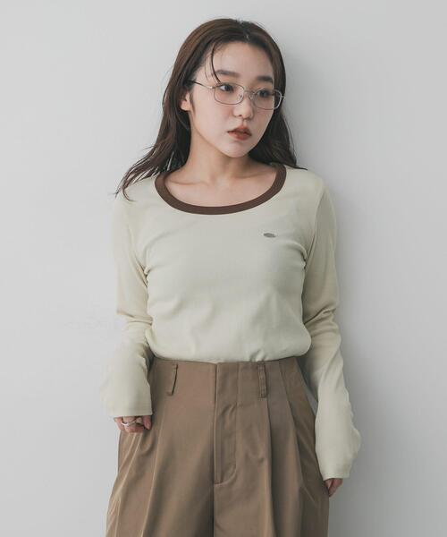 SENSE OF PLACE by URBAN RESEARCH(センスオブプレイスバイアーバンリサーチ)の「ラウンドネックリブTシャツ(Tシャツ/カットソー・レディース・チャコールグレー/ベージュ/ネイビー/ホワイト系その他・ONE)」の21枚目の写真