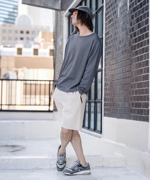 CAMBIO(カンビオ)の「mp14527-Lyocell Blend Lightweight Cardboard Knit Short Pants ショートパンツ(S65526cmb)(その他パンツ・メンズ・ブラック/ダークブルー/チャコール/キナリ・S/M/L)」の12枚目の写真