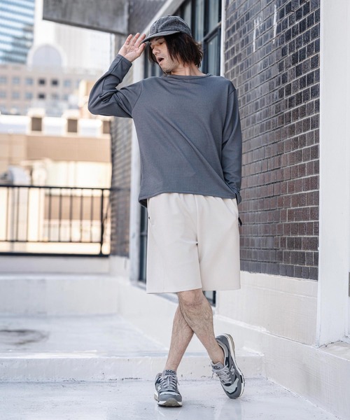 CAMBIO(カンビオ)の「mp14527-Lyocell Blend Lightweight Cardboard Knit Short Pants ショートパンツ(S65526cmb)(その他パンツ・メンズ・ブラック/ダークブルー/チャコール/キナリ・S/M/L)」の13枚目の写真