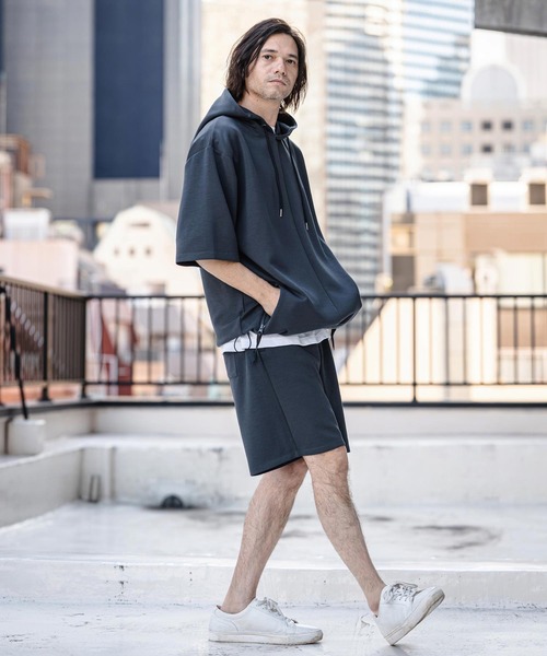 CAMBIO(カンビオ)の「mp14527-Lyocell Blend Lightweight Cardboard Knit Short Pants ショートパンツ(S65526cmb)(その他パンツ・メンズ・ブラック/ダークブルー/チャコール/キナリ・S/M/L)」の21枚目の写真