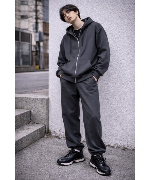 Bling Leads（ブリングリーズ）の「【Bls】【Bling Leads】ZIPパーカーセットアップ（アンサンブル・レディース・杢グレー/ブラック/チャコール・SMALL/MEDIUM）」の6枚目の写真