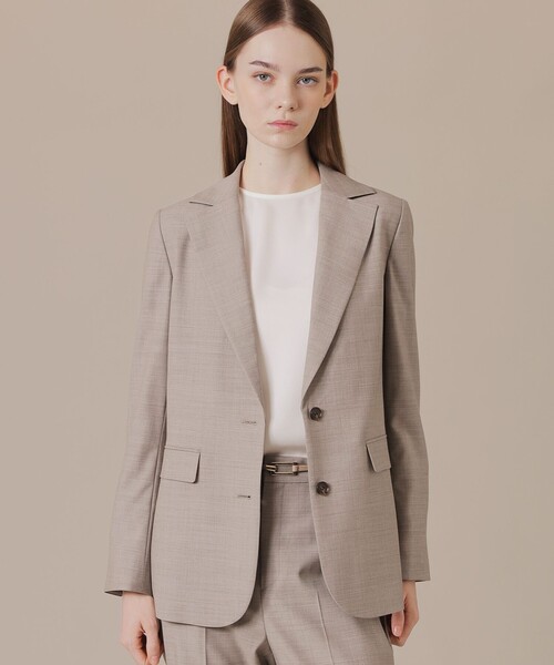 MACKINTOSH LONDON（マッキントッシュ ロンドン）の「ライトウールジャケット（テーラードジャケット・レディース・ベージュ/ネイビー・36/40/38）」の2枚目の写真