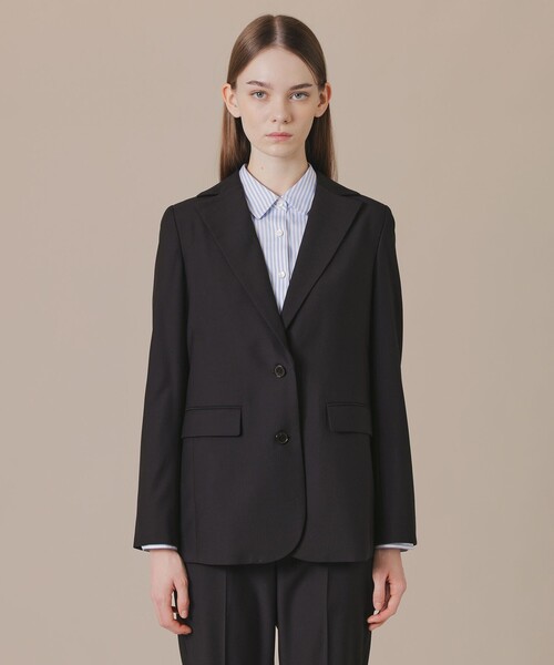 MACKINTOSH LONDON（マッキントッシュ ロンドン）の「ライトウールジャケット（テーラードジャケット・レディース・ベージュ/ネイビー・36/40/38）」の8枚目の写真