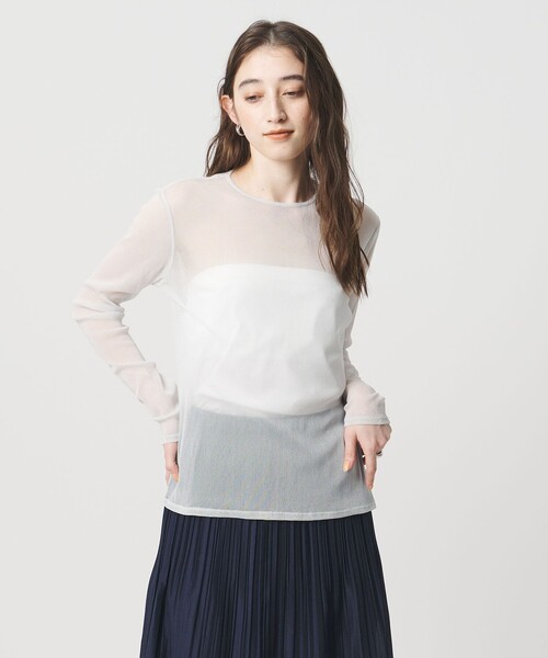 UNITED ARROWS(ユナイテッドアローズ)の「チュールジャージー グリッター カットソー(Tシャツ/カットソー・レディース・シルバー/ブラック/ゴールド・FREE)」の1枚目の写真