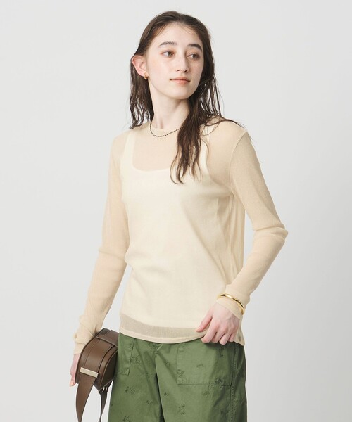 UNITED ARROWS(ユナイテッドアローズ)の「チュールジャージー グリッター カットソー(Tシャツ/カットソー・レディース・シルバー/ブラック/ゴールド・FREE)」の3枚目の写真