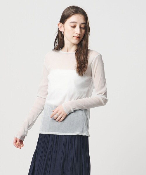 UNITED ARROWS(ユナイテッドアローズ)の「チュールジャージー グリッター カットソー(Tシャツ/カットソー・レディース・シルバー/ブラック/ゴールド・FREE)」の4枚目の写真