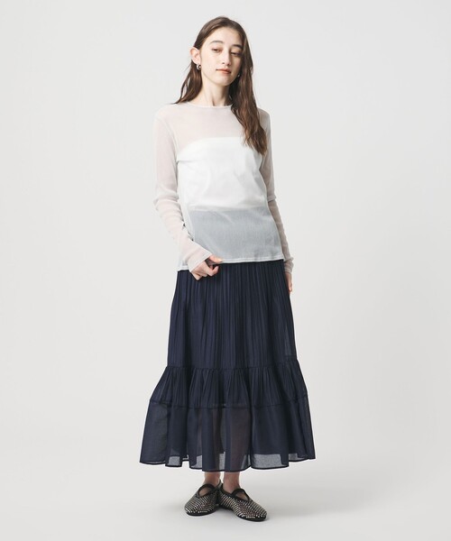 UNITED ARROWS(ユナイテッドアローズ)の「チュールジャージー グリッター カットソー(Tシャツ/カットソー・レディース・シルバー/ブラック/ゴールド・FREE)」の5枚目の写真