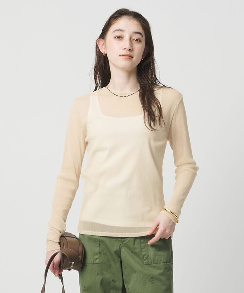 UNITED ARROWS(ユナイテッドアローズ)の「チュールジャージー グリッター カットソー(Tシャツ/カットソー・レディース・シルバー/ブラック/ゴールド・FREE)」の7枚目の写真