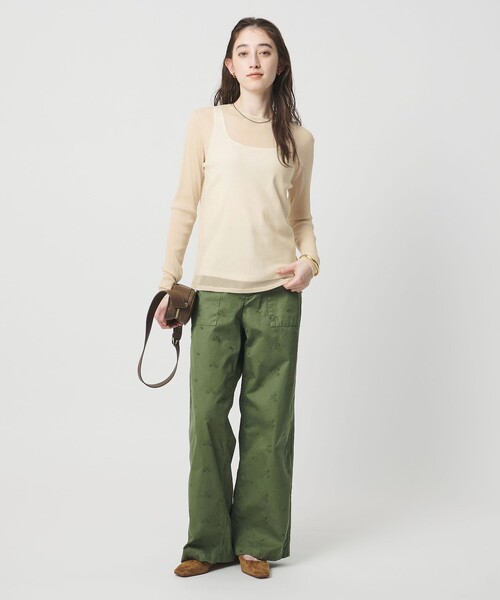 UNITED ARROWS(ユナイテッドアローズ)の「チュールジャージー グリッター カットソー(Tシャツ/カットソー・レディース・シルバー/ブラック/ゴールド・FREE)」の8枚目の写真