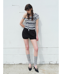 Balloon Sweat Short Pants Black