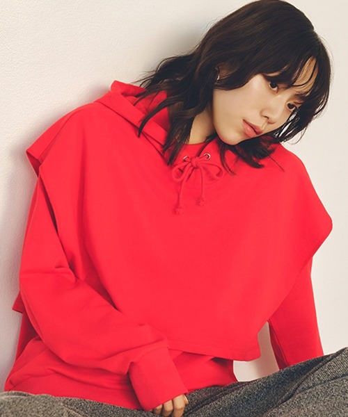 studio CLIP（スタディオクリップ）の「【daily CLIP】ビックフーディーSET（パーカー・レディース・レッド/グレー/ネイビー・FREE）」の3枚目の写真