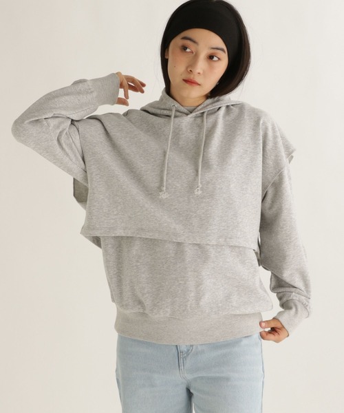 studio CLIP（スタディオクリップ）の「【daily CLIP】ビックフーディーSET（パーカー・レディース・レッド/グレー/ネイビー・FREE）」の4枚目の写真