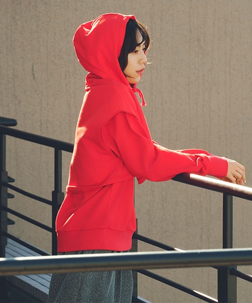 studio CLIP（スタディオクリップ）の「【daily CLIP】ビックフーディーSET（パーカー・レディース・レッド/グレー/ネイビー・FREE）」の12枚目の写真