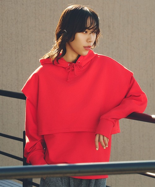 studio CLIP（スタディオクリップ）の「【daily CLIP】ビックフーディーSET（パーカー・レディース・レッド/グレー/ネイビー・FREE）」の13枚目の写真