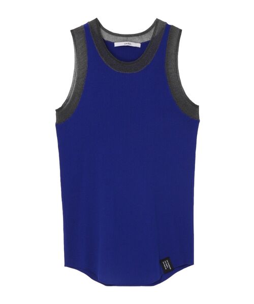 UN3D.(アンスリード)の「SHEER DOCKING KNIT TT / シアードッキングニットタンクトップ(タンクトップ・レディース・ライム/ブルー/グレー/ブラック・FREE)」の1枚目の写真