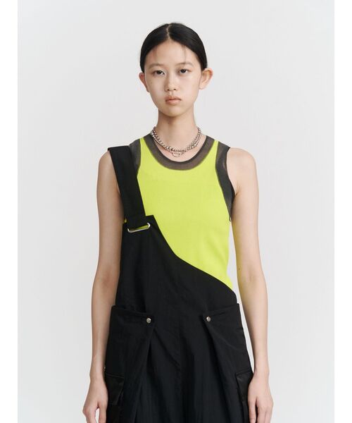 UN3D.(アンスリード)の「SHEER DOCKING KNIT TT / シアードッキングニットタンクトップ(タンクトップ・レディース・ライム/ブルー/グレー/ブラック・FREE)」の19枚目の写真