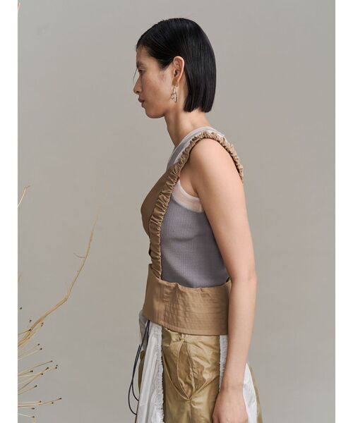 UN3D.(アンスリード)の「SHEER DOCKING KNIT TT / シアードッキングニットタンクトップ(タンクトップ・レディース・ライム/ブルー/グレー/ブラック・FREE)」の15枚目の写真