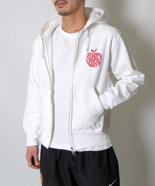 NEW YORK BURST(ニューヨークバースト)の「APPLE ZIP HOODIE(パーカー・メンズ・ブラック/ホワイト・S/M/L/XL)」の10枚目の写真