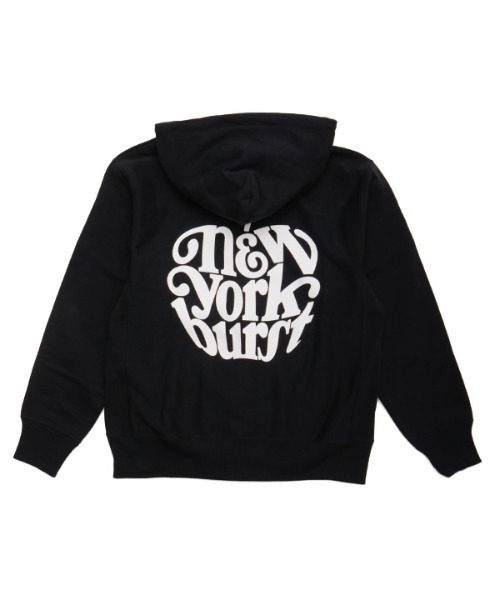 NEW YORK BURST(ニューヨークバースト)の「APPLE ZIP HOODIE(パーカー・メンズ・ブラック/ホワイト・S/M/L/XL)」の12枚目の写真