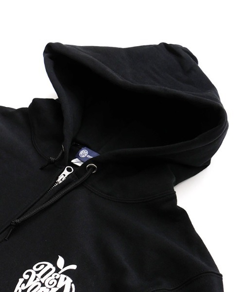 NEW YORK BURST(ニューヨークバースト)の「APPLE ZIP HOODIE(パーカー・メンズ・ブラック/ホワイト・S/M/L/XL)」の13枚目の写真