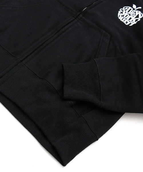 NEW YORK BURST(ニューヨークバースト)の「APPLE ZIP HOODIE(パーカー・メンズ・ブラック/ホワイト・S/M/L/XL)」の15枚目の写真