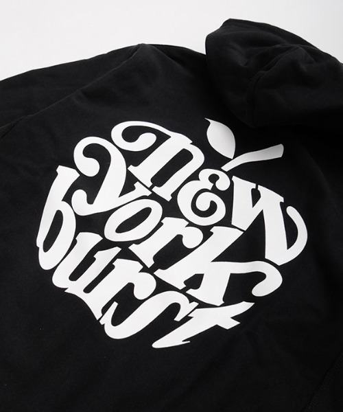 NEW YORK BURST(ニューヨークバースト)の「APPLE ZIP HOODIE(パーカー・メンズ・ブラック/ホワイト・S/M/L/XL)」の17枚目の写真
