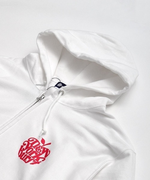NEW YORK BURST(ニューヨークバースト)の「APPLE ZIP HOODIE(パーカー・メンズ・ブラック/ホワイト・S/M/L/XL)」の20枚目の写真