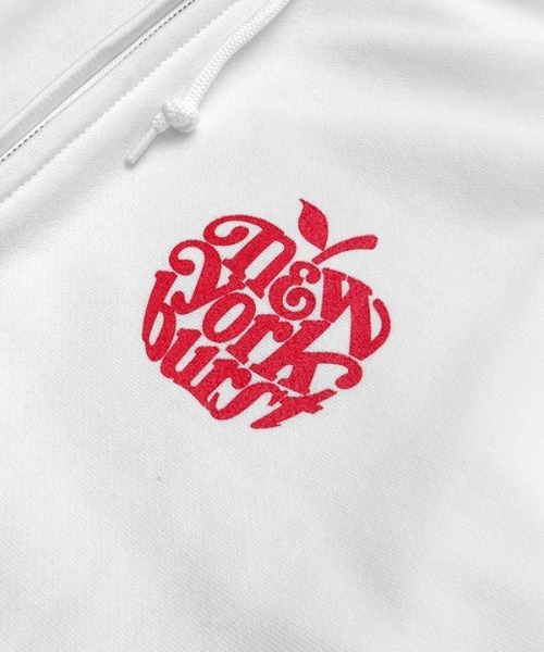 NEW YORK BURST(ニューヨークバースト)の「APPLE ZIP HOODIE(パーカー・メンズ・ブラック/ホワイト・S/M/L/XL)」の21枚目の写真