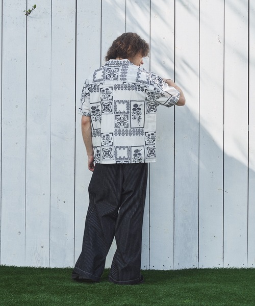 CASPER JOHN(キャスパージョン)の「Embroidery shirts/エンブロイダリーシャツ(シャツ/ブラウス・メンズ・ホワイト/ブラック・MEDIUM/LARGE/SMALL/X-SMALL)」の12枚目の写真