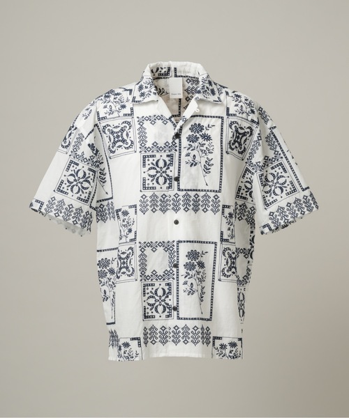 CASPER JOHN(キャスパージョン)の「Embroidery shirts/エンブロイダリーシャツ(シャツ/ブラウス・メンズ・ホワイト/ブラック・MEDIUM/LARGE/SMALL/X-SMALL)」の13枚目の写真