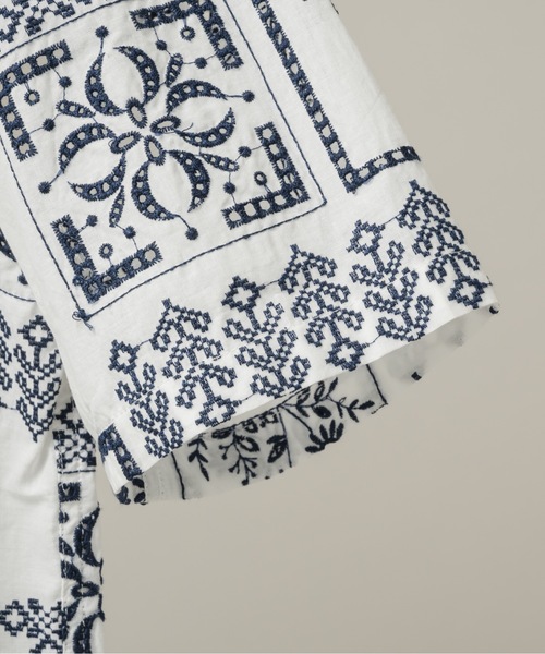 CASPER JOHN(キャスパージョン)の「Embroidery shirts/エンブロイダリーシャツ(シャツ/ブラウス・メンズ・ホワイト/ブラック・MEDIUM/LARGE/SMALL/X-SMALL)」の20枚目の写真