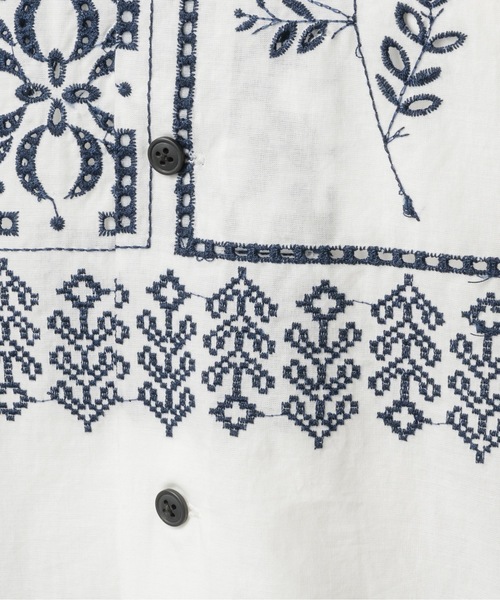 CASPER JOHN(キャスパージョン)の「Embroidery shirts/エンブロイダリーシャツ(シャツ/ブラウス・メンズ・ホワイト/ブラック・MEDIUM/LARGE/SMALL/X-SMALL)」の21枚目の写真