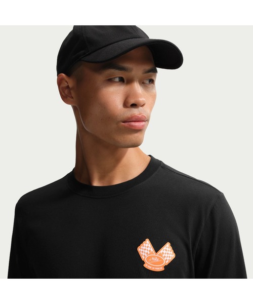 NIKE(ナイキ)の「NIKE/ナイキ NSW TEE LS SOLE RALLY PAT(Tシャツ/カットソー・メンズ・ブラック/ホワイト・S/M/L/XL)」の6枚目の写真