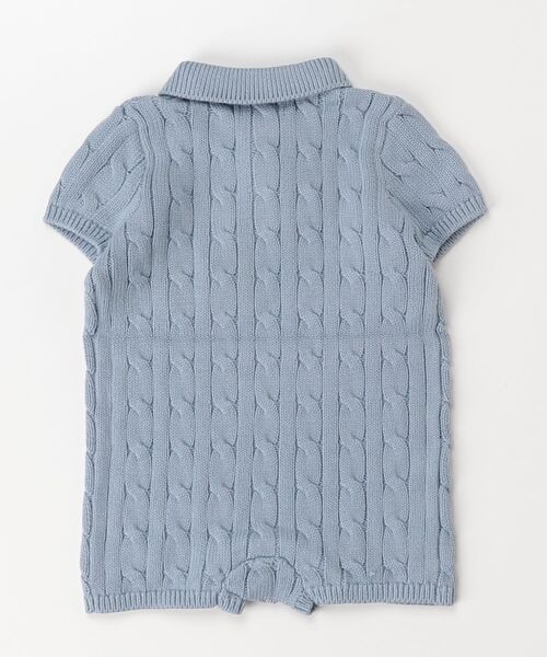 POLO RALPH LAUREN CHILDRENSWEAR(ポロ ラルフ ローレン チルドレンズウェア)の「ケーブルニット コットン ポロ ショートオール(その他ベビーウェア・キッズ・ブルー・12M/9M)」の5枚目の写真