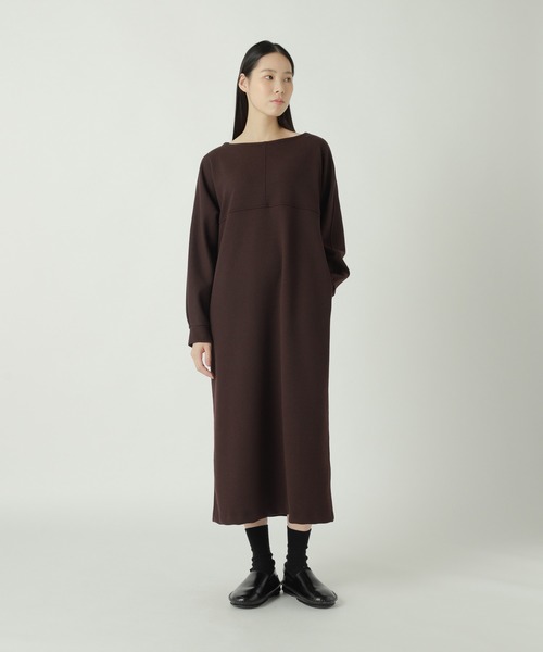 ZUCCa(ズッカ)の「BOUCLE JERSEY / ワンピース(ワンピース・レディース・ブラウン/ブラック・M size)」の2枚目の写真