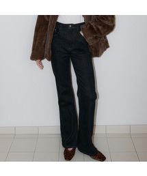 (PT-5733)CITY BOOTCUT WARM DENIM PANTS
