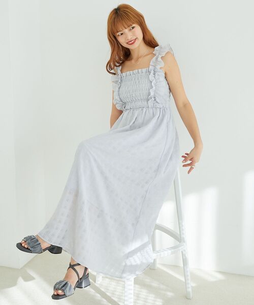 MAJESTIC LEGON（マジェスティックレゴン）の「シアーギャザーサンダル（サンダル・レディース・アイボリー/ブラック系その他2/ブラック/ベージュ/オフホワイト/チャコールグレー・SMALL/MEDIUM/LARGE/X-LARGE/XXL）」の11枚目の写真