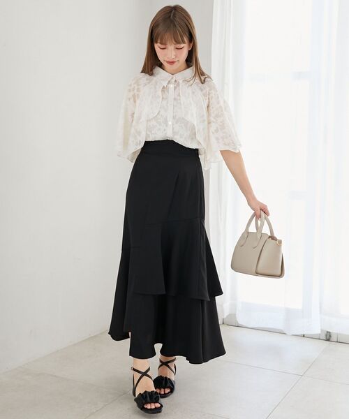 MAJESTIC LEGON(マジェスティックレゴン)の「シアーギャザーサンダル(サンダル・レディース・アイボリー/ブラック系その他2/ブラック/ベージュ/オフホワイト/チャコールグレー・SMALL/MEDIUM/LARGE/X-LARGE/XXL)」の12枚目の写真