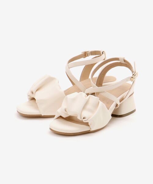 MAJESTIC LEGON（マジェスティックレゴン）の「シアーギャザーサンダル（サンダル・レディース・アイボリー/ブラック系その他2/ブラック/ベージュ/オフホワイト/チャコールグレー・SMALL/MEDIUM/LARGE/X-LARGE/XXL）」の8枚目の写真