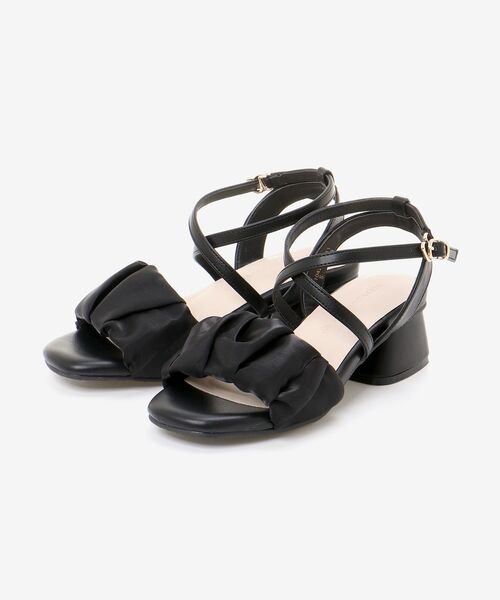 MAJESTIC LEGON（マジェスティックレゴン）の「シアーギャザーサンダル（サンダル・レディース・アイボリー/ブラック系その他2/ブラック/ベージュ/オフホワイト/チャコールグレー・SMALL/MEDIUM/LARGE/X-LARGE/XXL）」の18枚目の写真