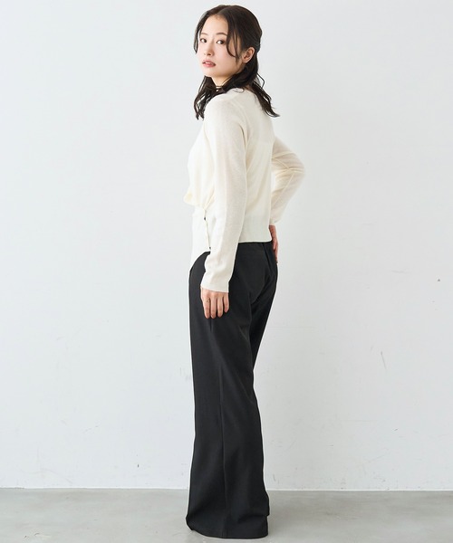 mil(ミル)の「クロスデザイン ニットトップス【586151】(ニット/セーター・レディース・アイボリー/ブラック・ONE SIZE)」の18枚目の写真