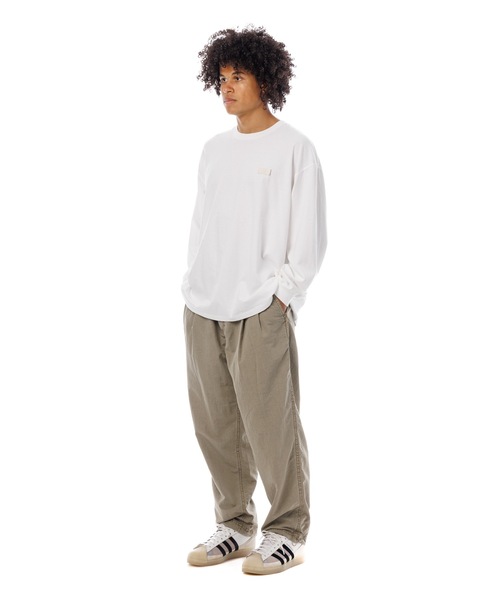 Sandinista（サンディニスタ）の「Nylon 2Tuck Pants - Overdyed / 後染め２タック入りナイロンパンツ（その他パンツ・メンズ・グリーン系その他/グレー系その他/イエロー系その他・SMALL/MEDIUM/LARGE）」の5枚目の写真