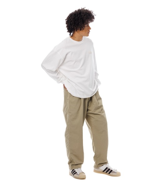 Sandinista（サンディニスタ）の「Nylon 2Tuck Pants - Overdyed / 後染め２タック入りナイロンパンツ（その他パンツ・メンズ・グリーン系その他/グレー系その他/イエロー系その他・SMALL/MEDIUM/LARGE）」の10枚目の写真