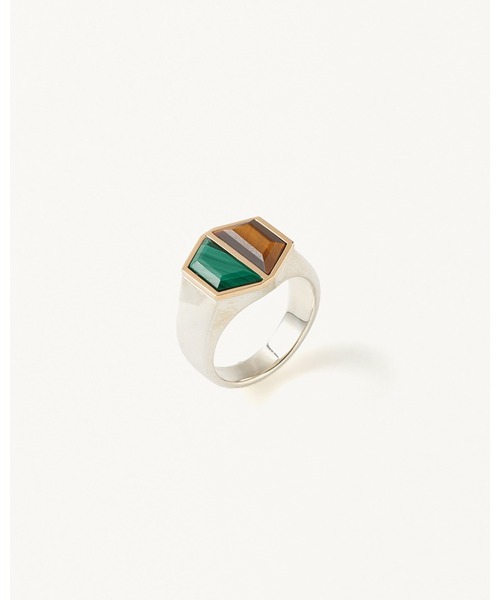 FORSOMEONE(フォーサムワン)の「FORSOMEONE W TM RING MARACHITE TIGER’S EYE(リング・メンズ・その他・11/17)」の1枚目の写真