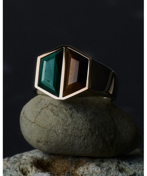 FORSOMEONE(フォーサムワン)の「FORSOMEONE W TM RING MARACHITE TIGER’S EYE(リング・メンズ・その他・11/17)」の6枚目の写真