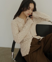 hellam（へラム）の「MIXヤーンポロニットカーディガン（ニット/セーター）」